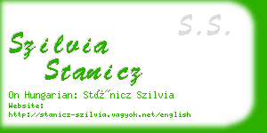 szilvia stanicz business card